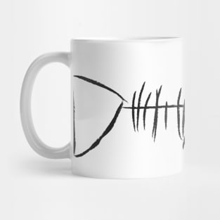 Happy fishbone drawing Mug